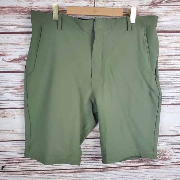 TEREN Mens 35 Green 10" Inseam Daily Driver Chino Shorts                     #63 - Picture 2 of 12